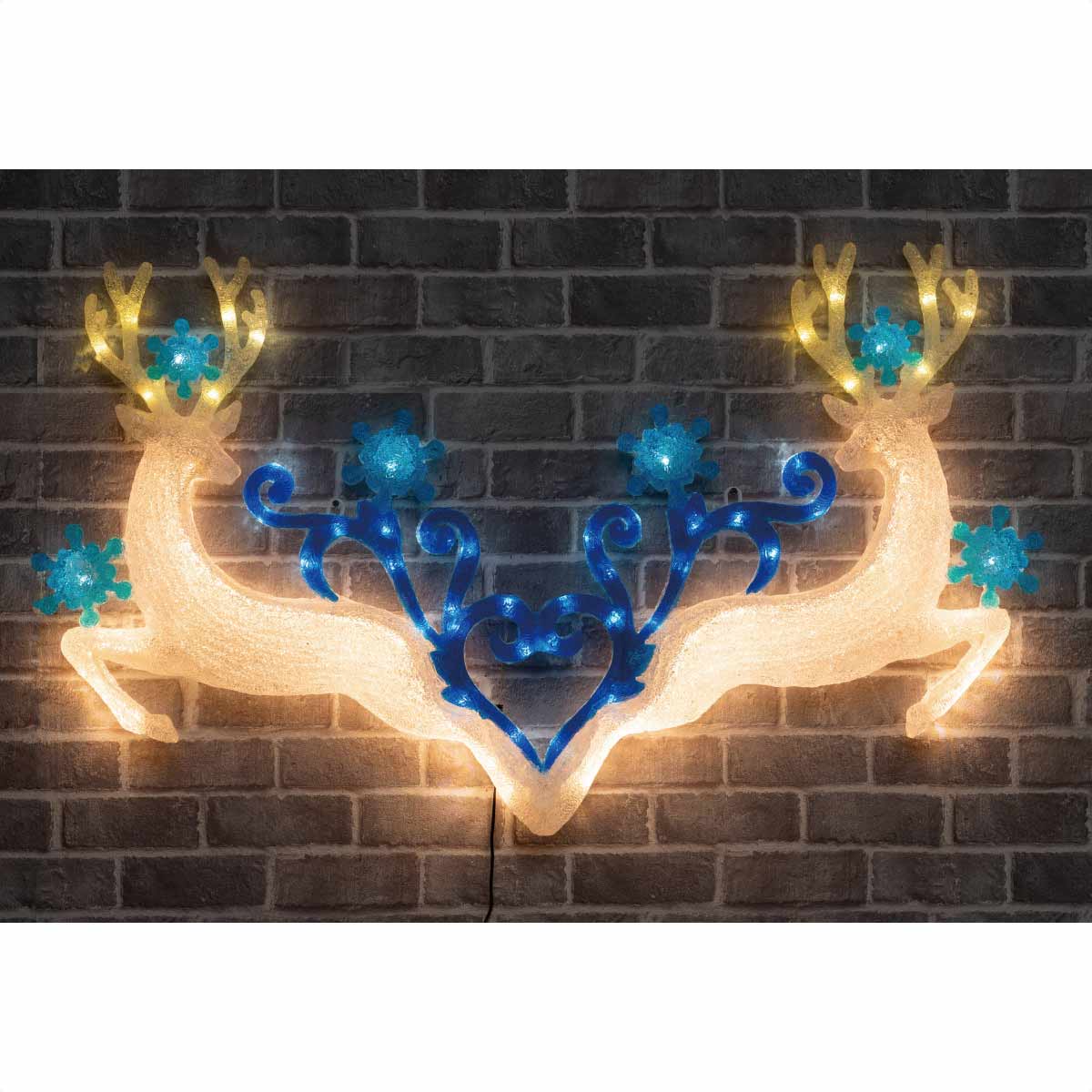 LEDモチーフ ハートトナカイ 1台<br><br>送料無料 ライト 飾り 装飾 飾り付け led イルミネーション かわいい ディスプレイ イベント 電飾 キャラクター クリスマス