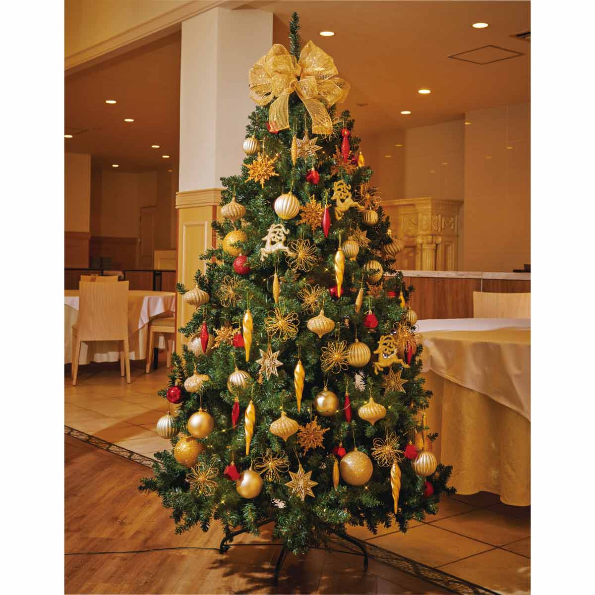 【未使用】クリスマスツリー 180cm フルセット シャンパンゴールド クリスマスツリーセット180cm