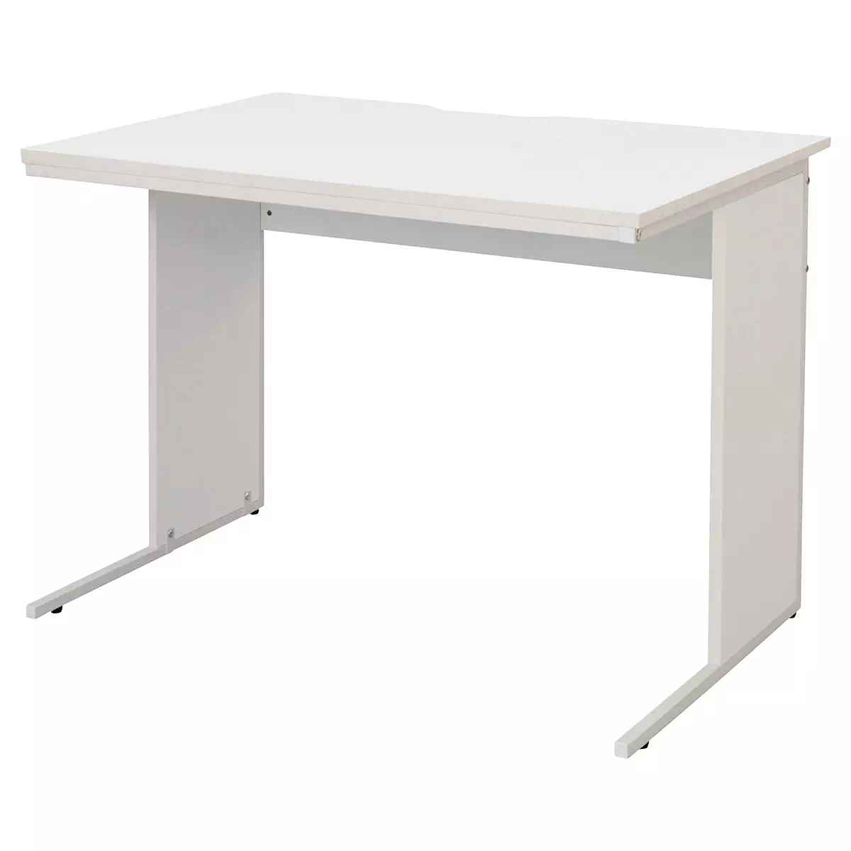 木製ワーキングデスク ホワイト 幅100×奥行70×高さ70cm 1台 オフィスデスク 事務机 平机 パソコンデスク ｗ1000 幅100cm