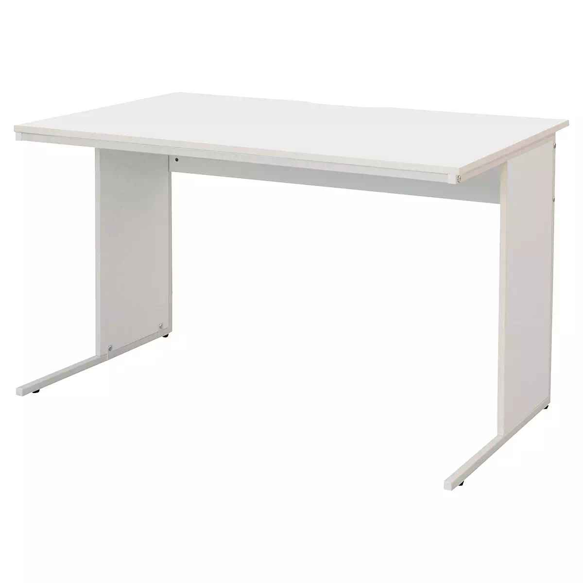 木製ワーキングデスク ホワイト 幅120×奥行70×高さ70cm 1台 オフィスデスク 事務机 平机 パソコンデスク ｗ1200 幅120cm