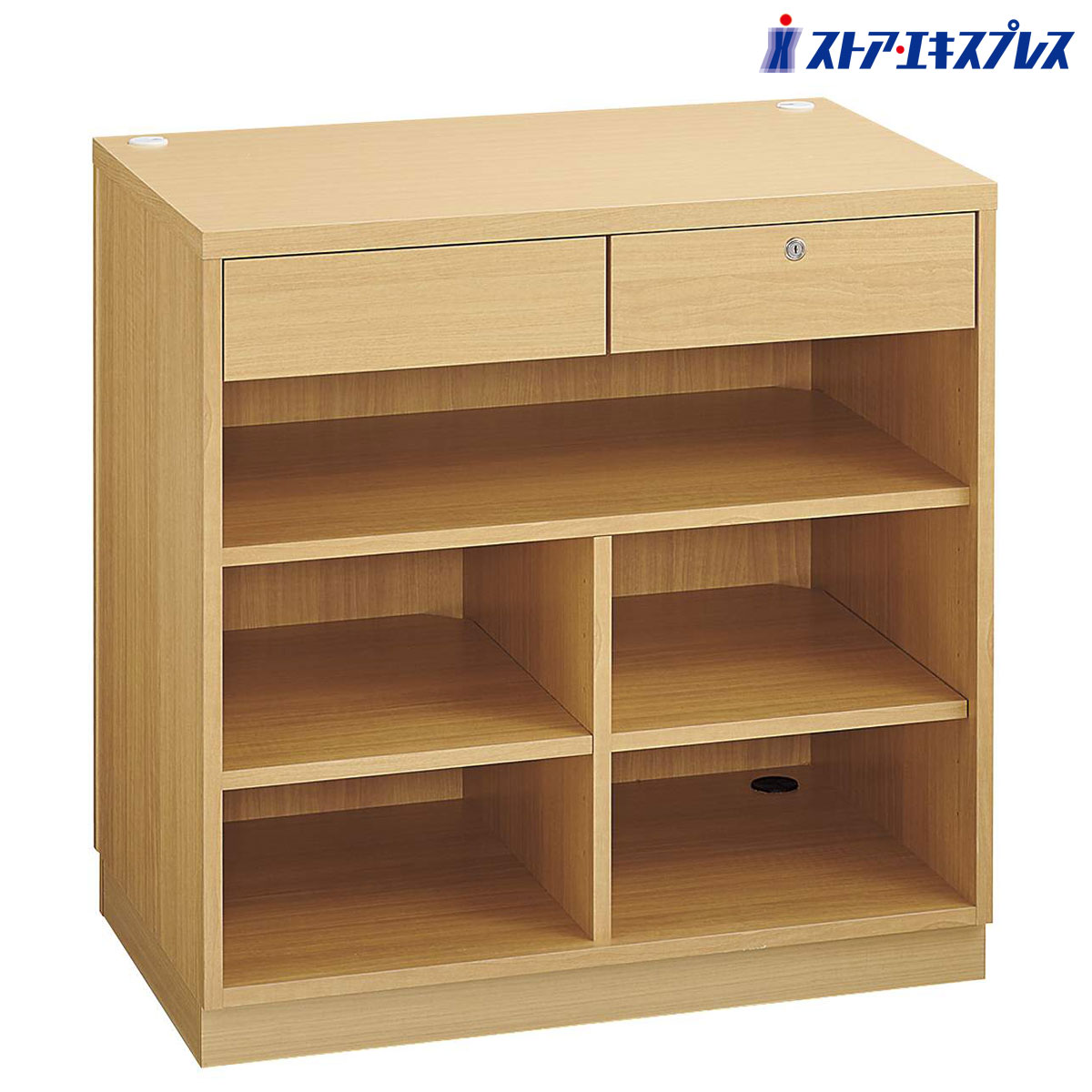 楽天市場】木製カウンター 幅90×高さ90cm ホワイト 1台引き出しを