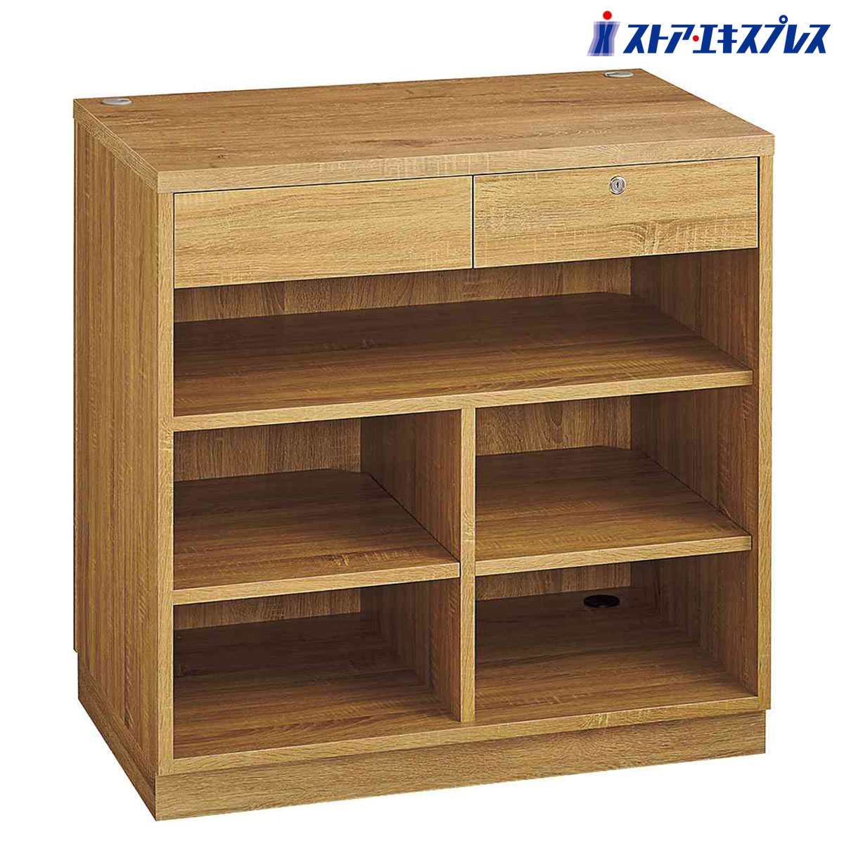 楽天市場】木製カウンター 幅90×高さ90cm ホワイト 1台引き出しを