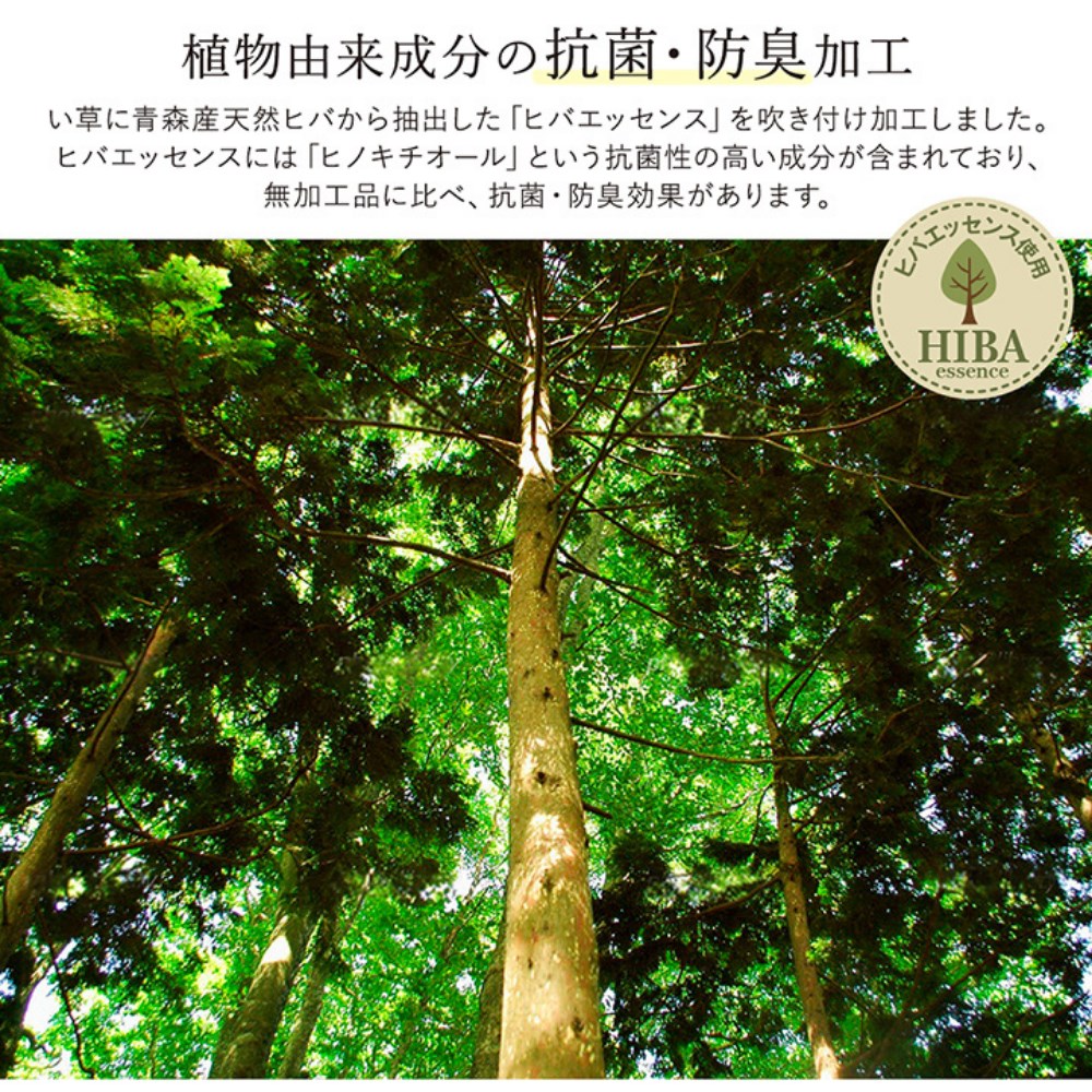 い草ラグマット絨毯約191×191cm|日本製抗菌防臭調湿消臭防滑機能ウレタンリビングカーペットマットい草マット裏貼り加工付き滑りにくいシンプル国産イ草フロアマット防滑無地風自然素材弾力性耐久性湿度調節ラグFソリッドイケヒコ