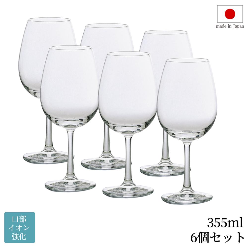 6個セット ワイングラス ボルドー360 355ml 日本製 アデリア（ADERIA）口部イオン強化 プロローグ L6739 家庭用 業務用 飲食店 レストラン カフェ バー 喫茶店 | コップ グラス ステムグラス ステム 脚あり