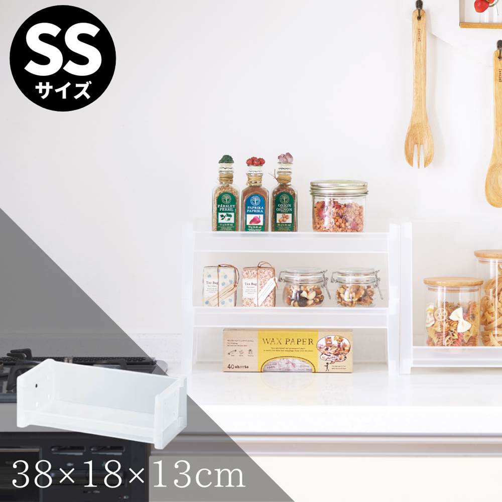 RoomRack [SS] クリア 幅38×奥行18×高さ13cm ラック 棚 収納ケース 収納 ボックス 積み重ね プラスチック  コの字 小物 子供 衣類 組合せ 日本製 国産 洗濯機 シンク下 洗面台 横 脱衣場 台所 キャスター対応 卓上 組み立て 式 おしゃれ 丸福商店