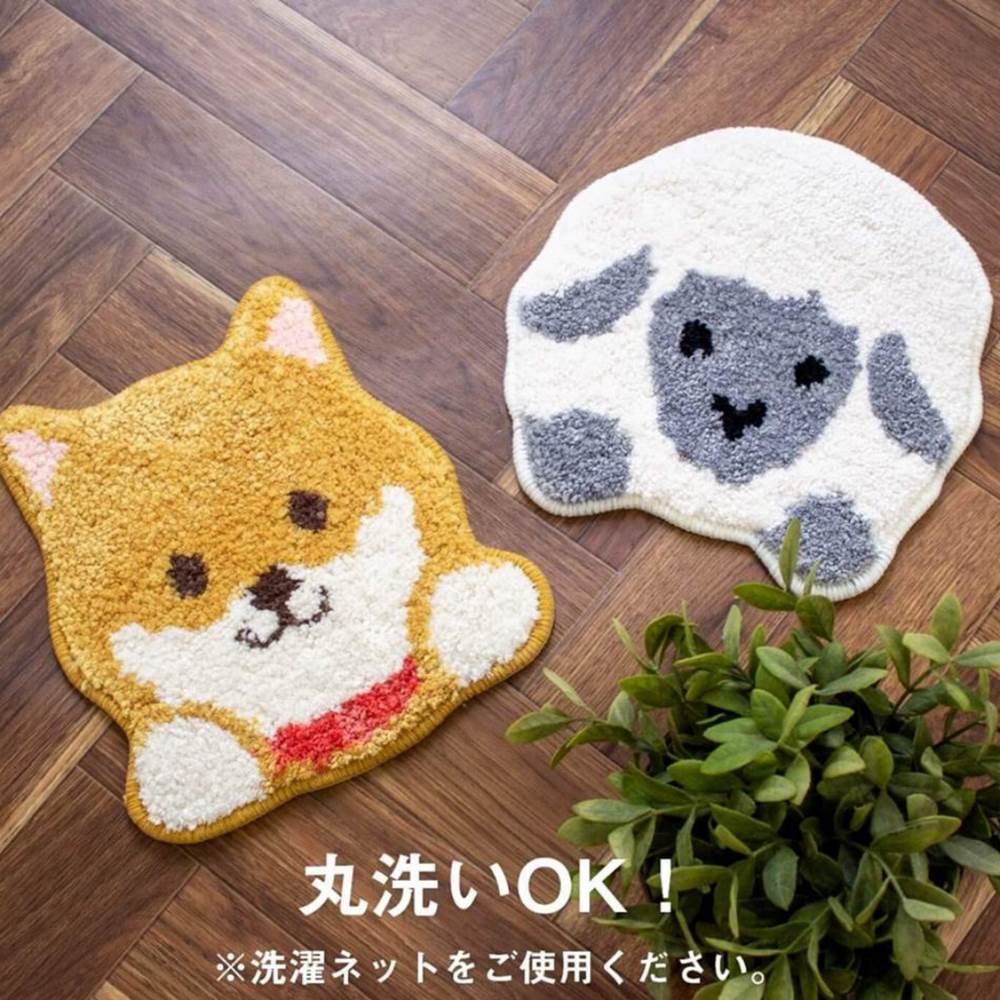 Fundit Animal 送料無料 トイレ5点セット アニマル 動物柄 犬 羊 ヒツジ ふわふわ ふかふか 豆しば 柴犬 トイレ マット 足元マット セット 5点 おしゃれ かわいい 可愛い お洒落 キャラクター おしゃれな トイレ カバー セット おしゃれ 4点 1点 シール