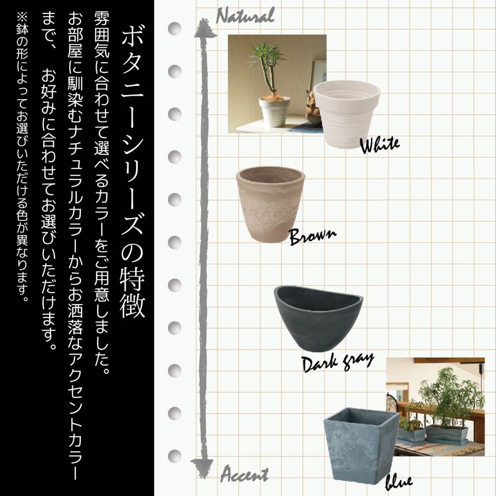 まるで陶器 Botani プレーンポット 型 室内 屋内 白 ホワイト ベージュ グレー 鉢カバー 鉢 植木鉢 底穴 あり おしゃれ 北欧 プラスチック テラコッタ 風 観葉植物 アンティーク 園芸 陶器調 ガーデニング リッチェル 樹脂ポット プランター プラ 鉢 軽い 軽量