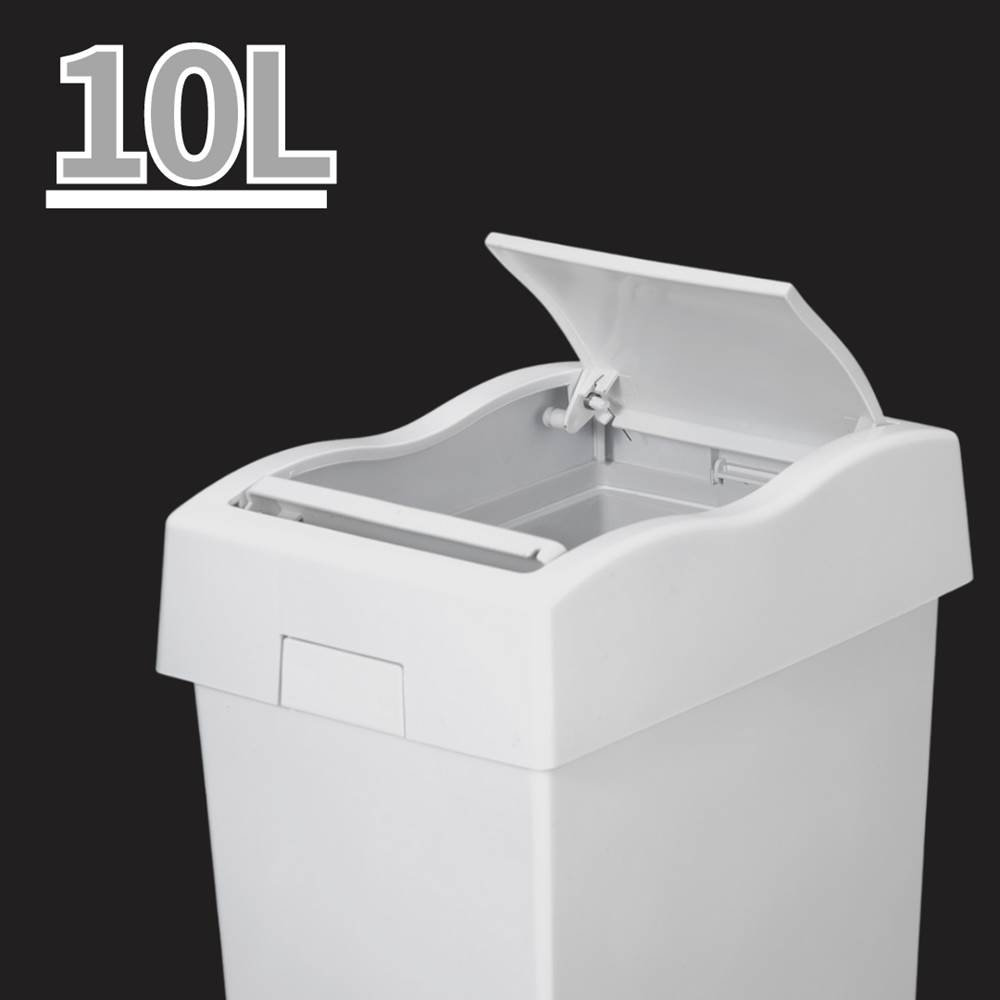 楽天市場】ゴミ箱 独自開き sepa ダストプッシュ 5L | 白 洗面 四角