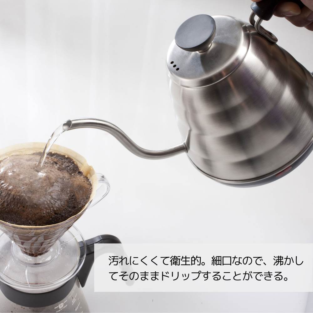 HARIO V60細口パワーケトル・ヴォーノ 最大800ml コーヒー 最小150ml 道具 [EVKB-80HSV] 珈琲 キャンプ用品 キャンプ  おいしい アウトドア hario ケトル ハリオ コーヒーケトル コーヒーポット シンプル 持ち運び シルバー ステンレス やかん 薬缶 お洒落 雑貨  おしゃれ ...