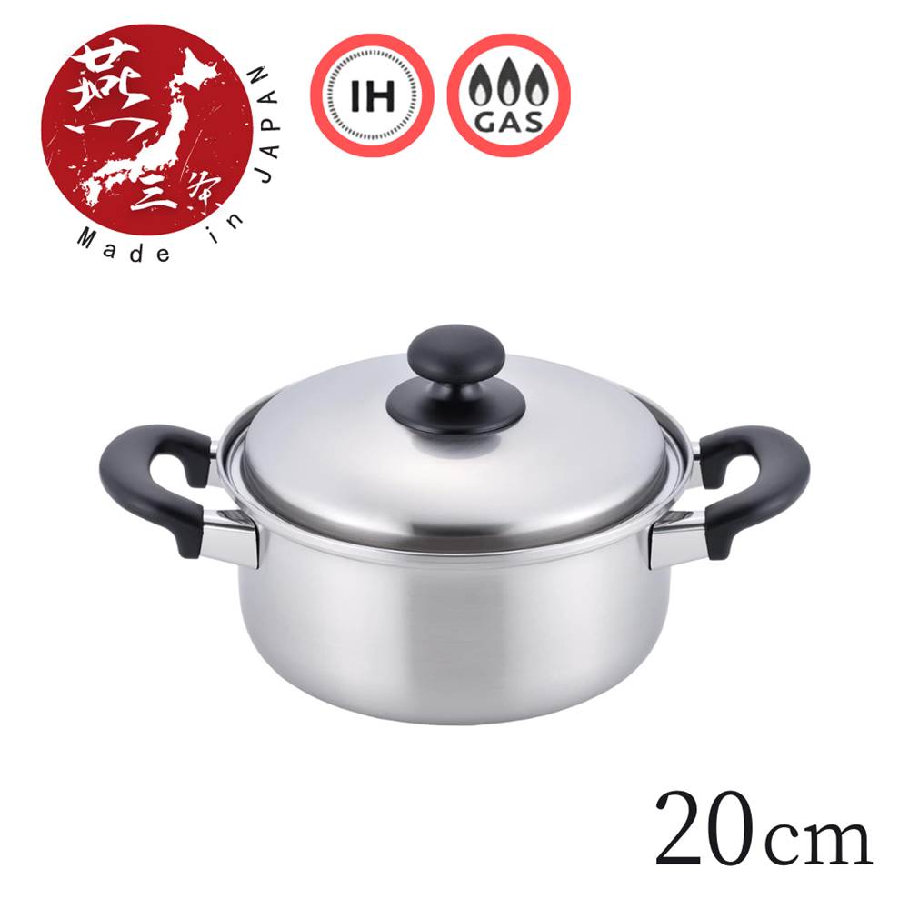 楽天市場】燕三条 選べる2size ガラス蓋 両手鍋 [浅型20cm/深型22cm