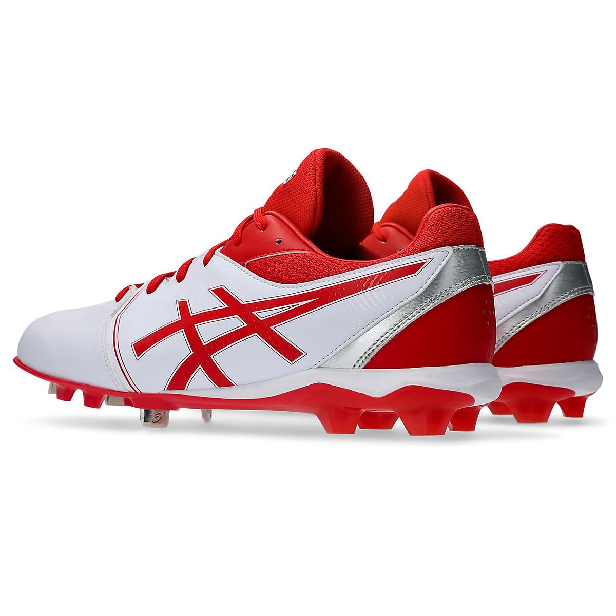 アシックス (ASICS) NEOCONNECT 野球 樹脂底スパイク WHITE/RED 1123A054.101｜メガスポーツ店