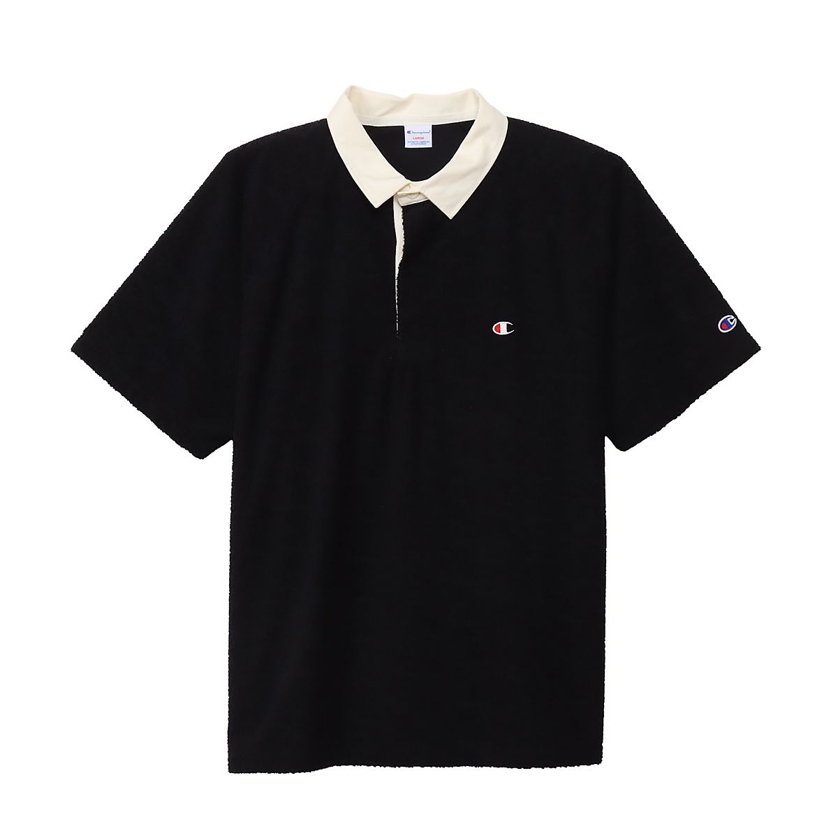 チャンピオン (Champion) SHORT SLEEVE RUGBY SHIRT メンズスポーツウェア 半袖シャツ メンズ ブラック C3-D325 090