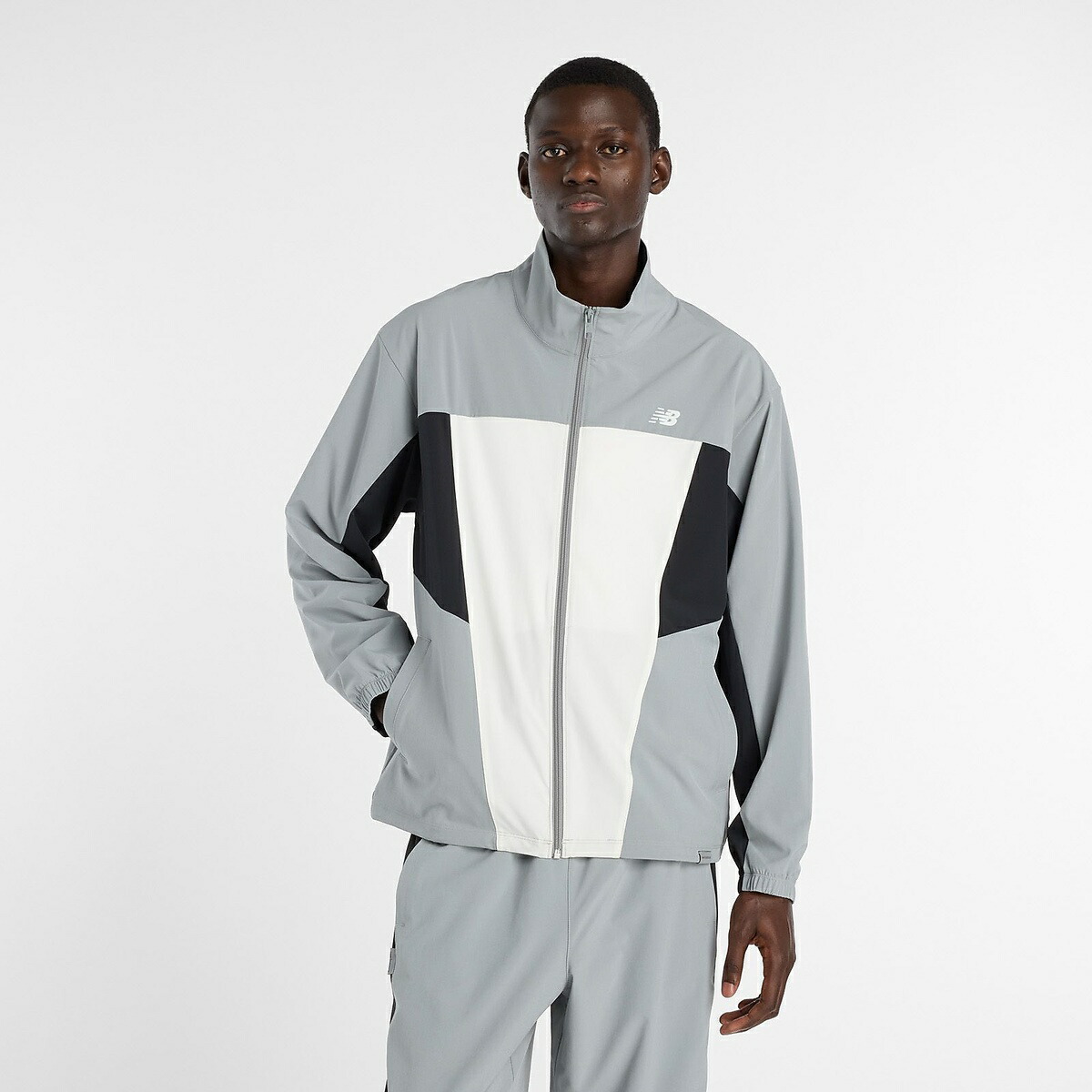 ニューバランス (New Balance) ウーブントラックジャケット メンズスポーツウェア ウインドアップジャケット メンズ GRAY MJ61H33OYST