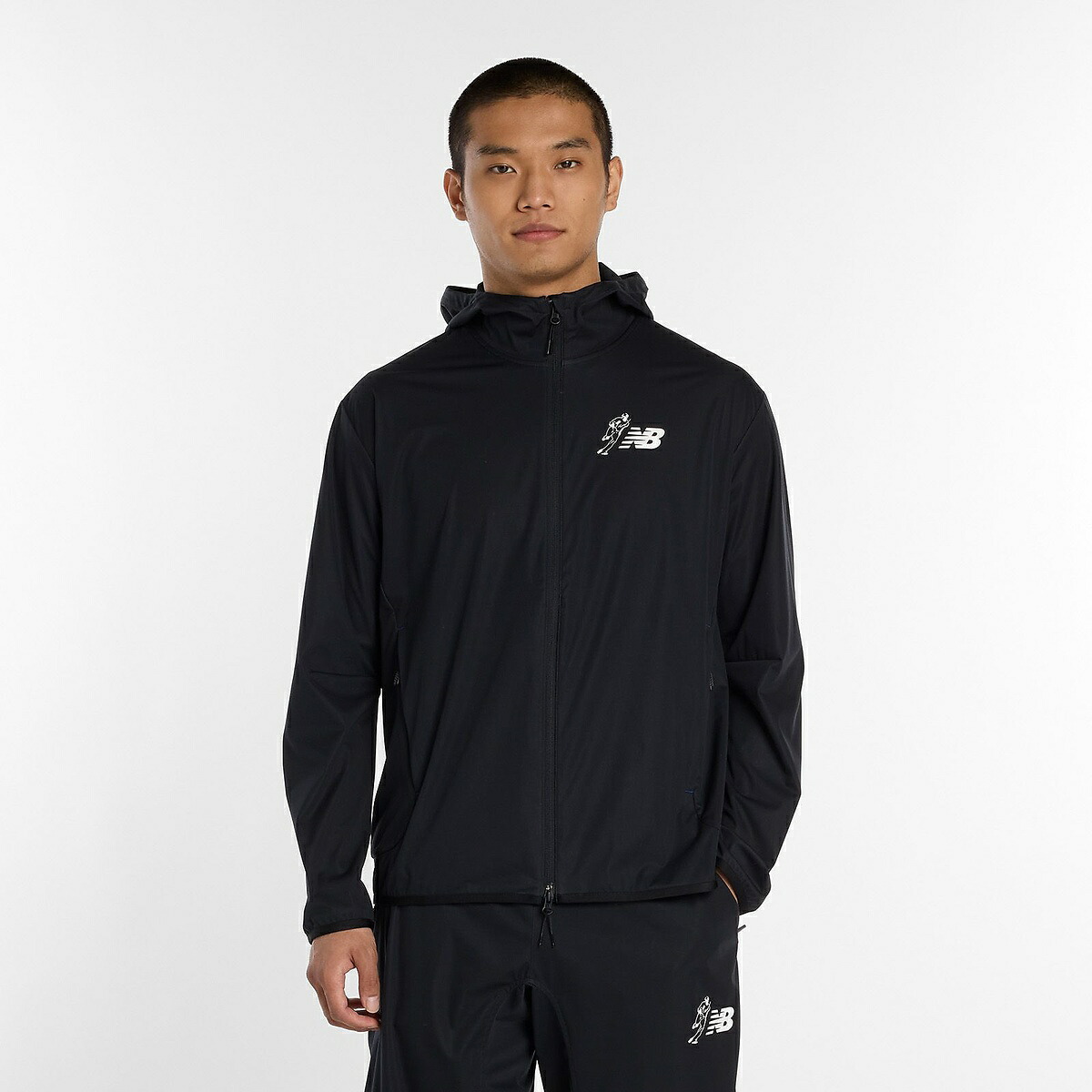 ニューバランス (New Balance) 大谷翔平シグネチャーパフォーマンスウォームアップジャケット メンズスポーツウェア ウインドアップジャケット メンズ BLACK MT61B54UBK