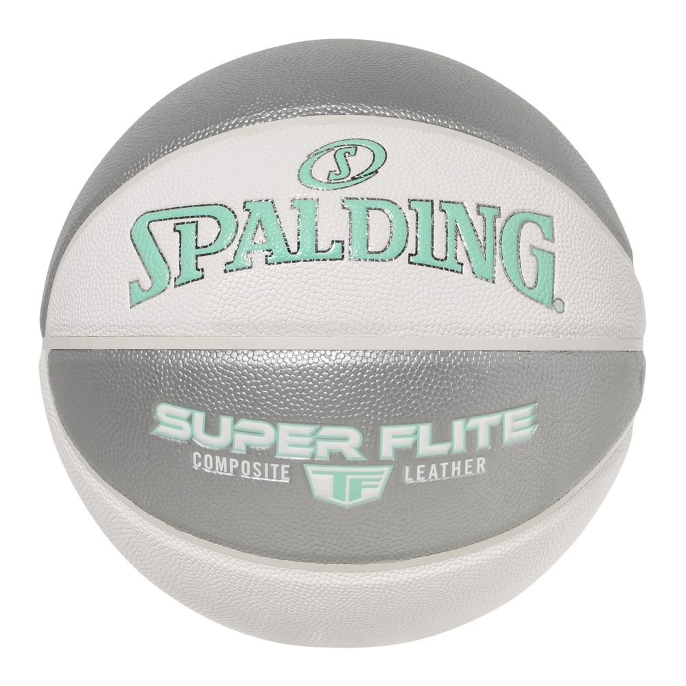 スポルディング (SPALDING) スーパーフライト ホワイト×シルバー×ミント バスケットボール 6号ボール レディース 6 ホワイト 78-166J