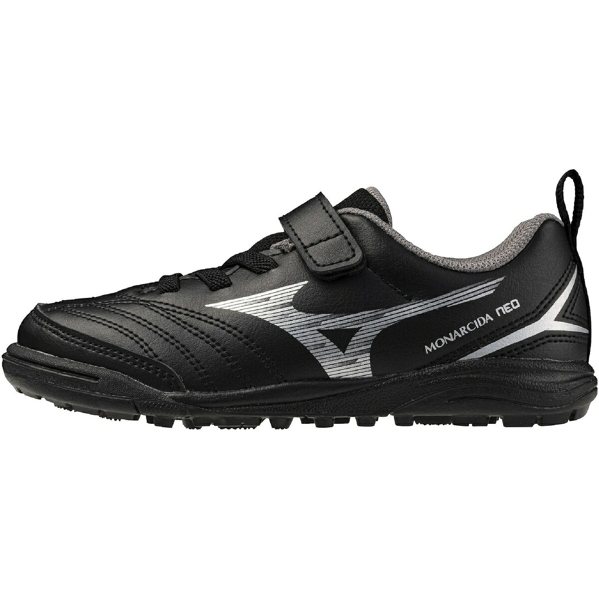 ミズノ (MIZUNO) モナルシーダネオ3クラブキッズAS サッカー ジュニアターフ ジュニア ブラック×シルバー P1GE252603