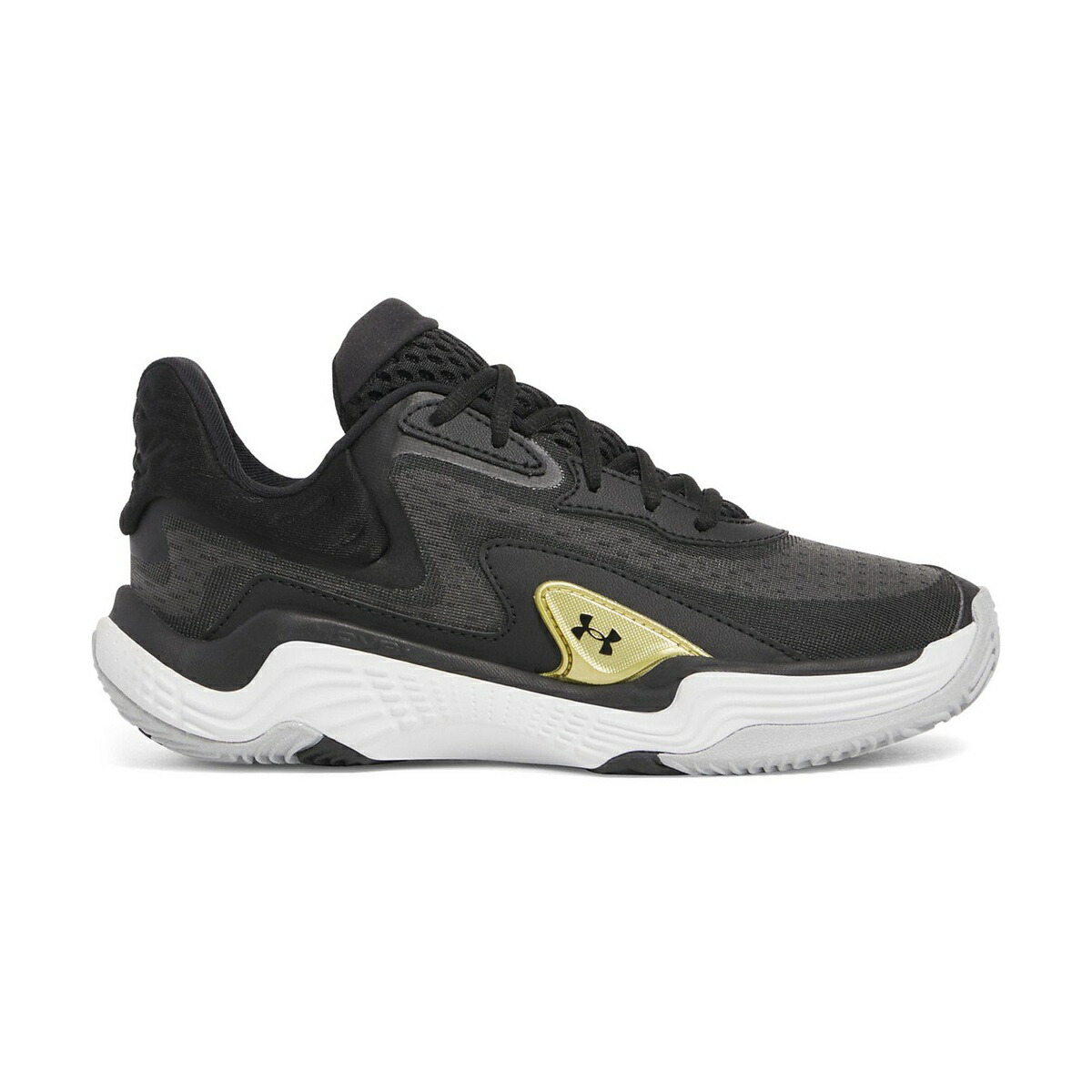 アンダーアーマー (UNDER ARMOUR) UA Spawn 7 バスケットボール シューズ Black / Metallic Gold / Black 3028461 002