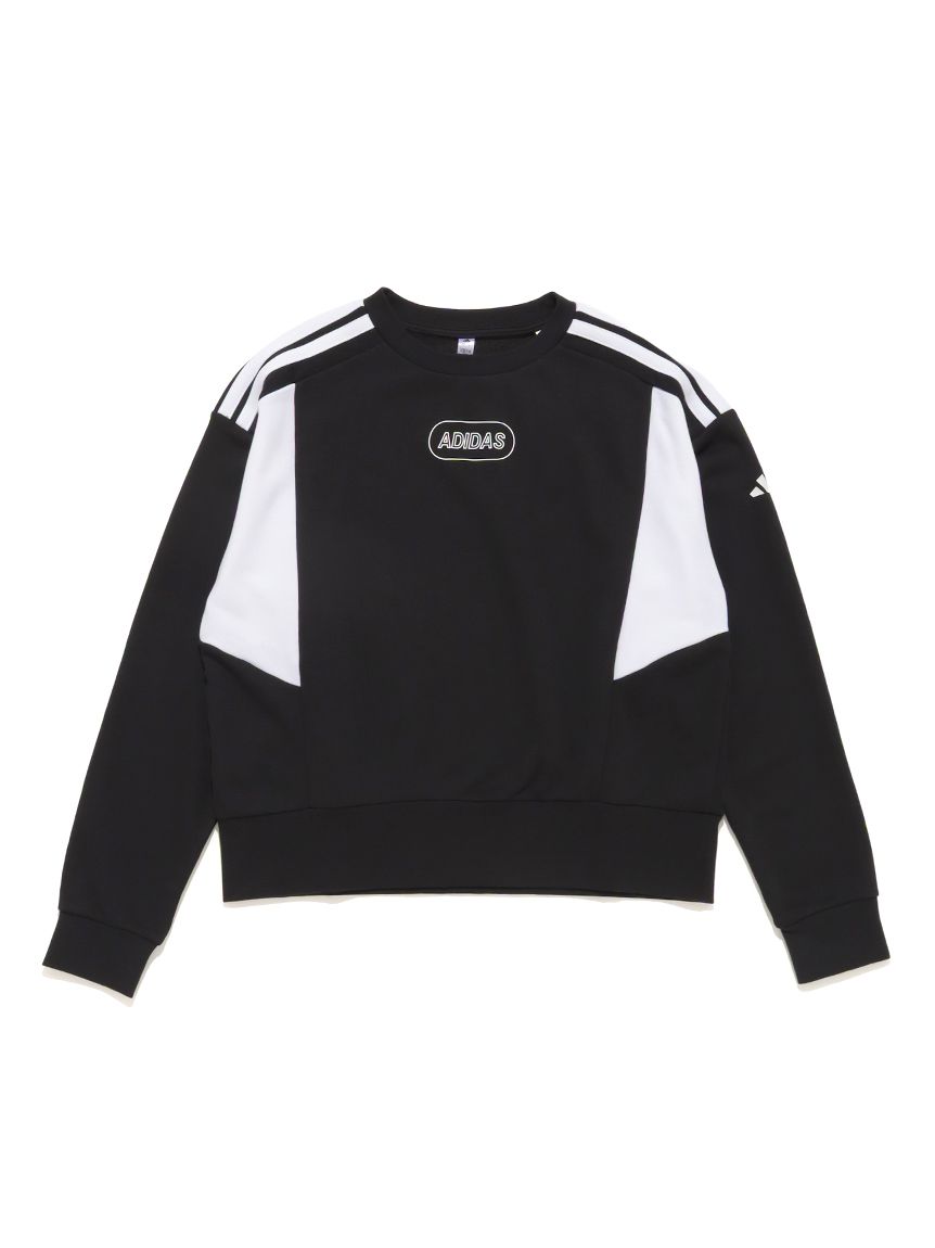 アディダス (adidas) Kダンスルーズクロップドスウェット_MG ジュニアスポーツウェア スウェット ジュニア ブラック OFI70 KL5935