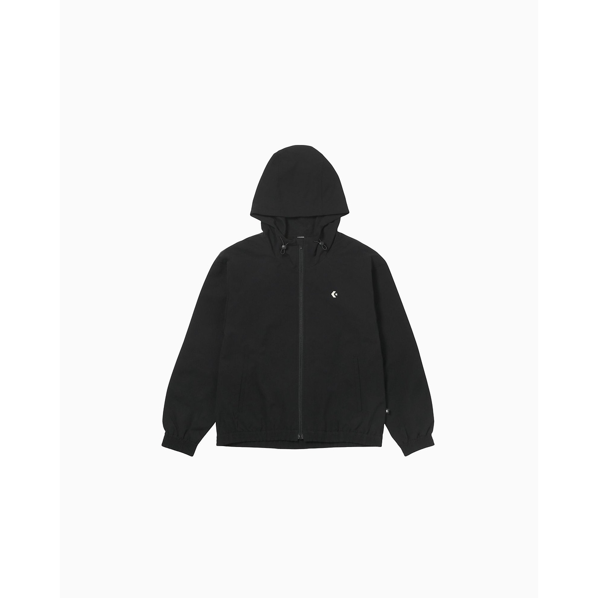 コンバース (CONVERSE) DOUBLE WEAVE BACK LOGO JACKET LADIES レディーススポーツウェア ウォームアップジャケット レディース BLACK 42100081