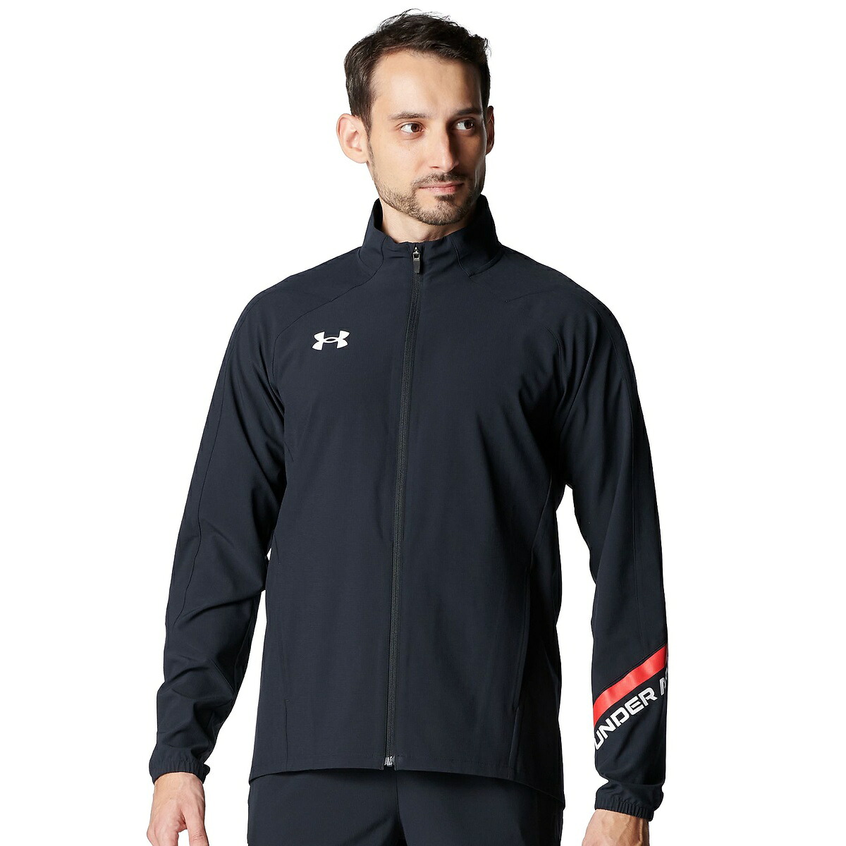 アンダーアーマー (UNDER ARMOUR) Q1 Woven FZ Unlined Jacket メンズスポーツウェア ウインドアップジャケット メンズ Black / / 6015050 001