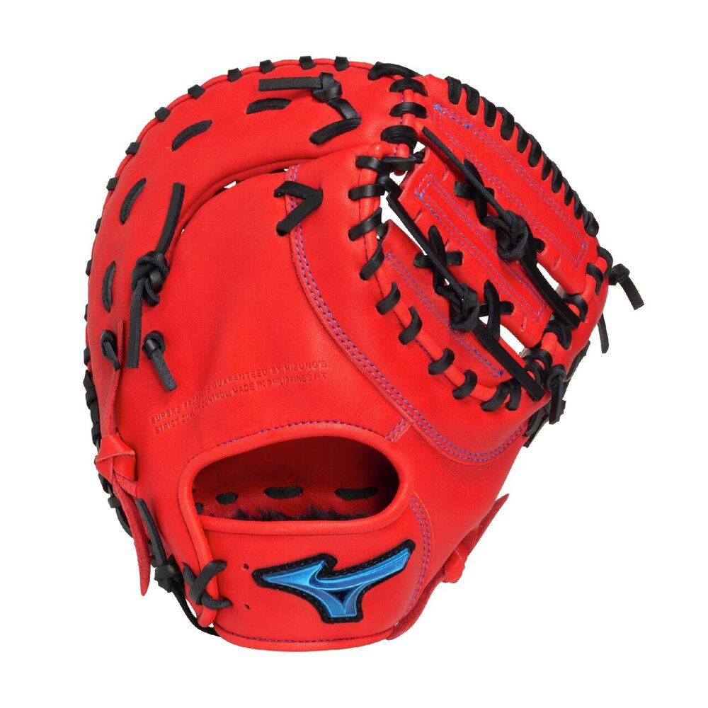 ミズノ (MIZUNO) ジュニア軟式用ウィルドライブブルー(WILL DRIVE BLUE) 限定カラー一塁手用 TK型 野球 少年軟式ファーストミット ジュニア - ラディッシュ×ブラック 1AJFY33400 7009