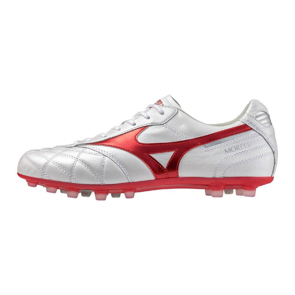 ミズノ (MIZUNO) モレリア 2 JAPAN AG サッカー スパイク ホワイト&times;ルビーレッド P1GA250360｜メガスポーツ店