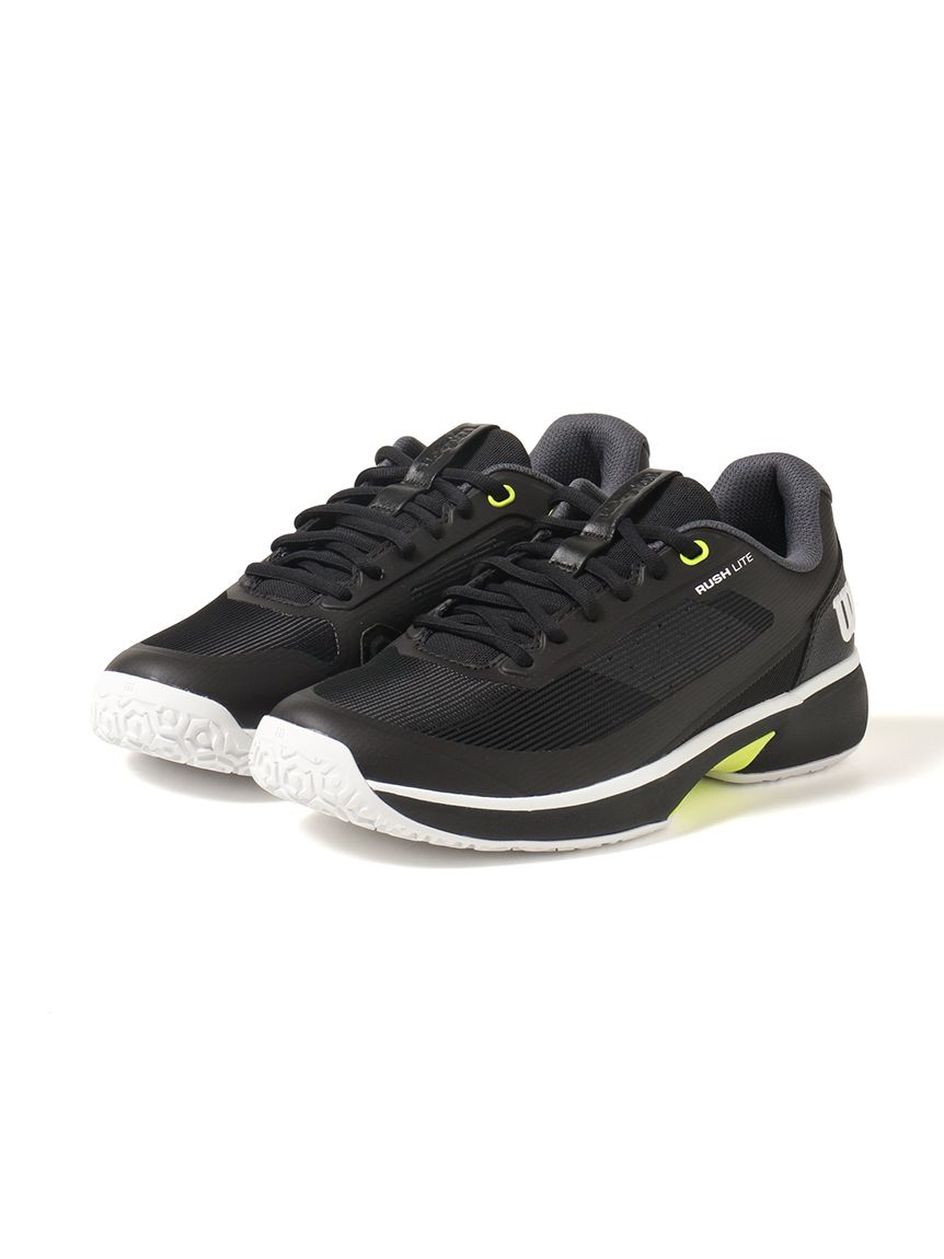 ウィルソン (WILSON) RUSH LITE 5 OMNI メンズテニスシューズ メンズ Black/White/Safety Yellow WRS340100U｜メガスポーツ店 10,910円