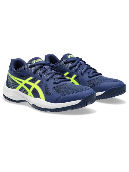 アシックス (ASICS) UPCOURT 6 GS バレーボール シューズ ローカット ジュニア BLUE EXPANSE/SAFETY YELLOW 1074A045.400
