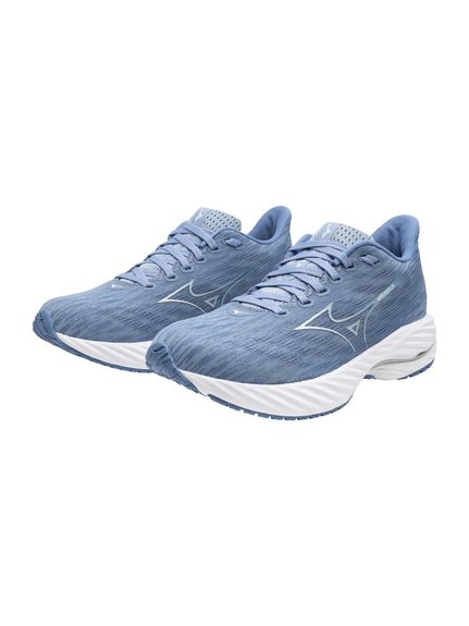 ミズノ (MIZUNO) ウエーブライダー28 SW ランニング レディースランニングシューズ レディース ライトブルー×ホワイト×ブルー J1GD240625