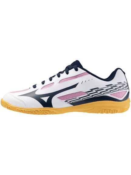ミズノ (MIZUNO) クロスマッチ ソード2 卓球シューズ ホワイト×ネイビー×ピンク 81GA243002