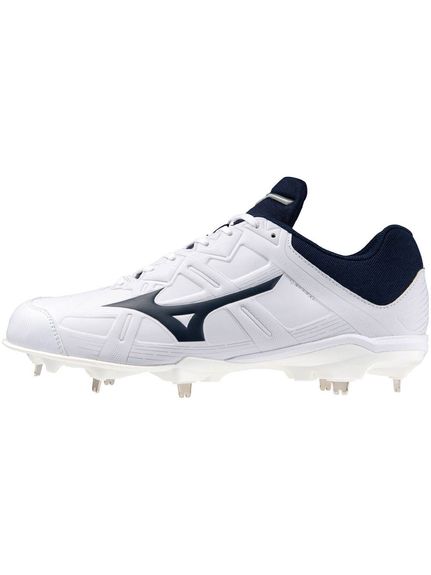 ミズノ (MIZUNO) ライトレボバディー2 野球 樹脂底スパイク ホワイト×ネイビー 11GM232614