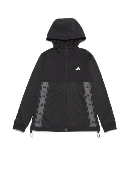 アディダス (adidas) ファブリックミックスストレッチ フーディー ゴルフ レディースジャケット レディース ホワイト IKK63-IK9828｜メガスポーツ店