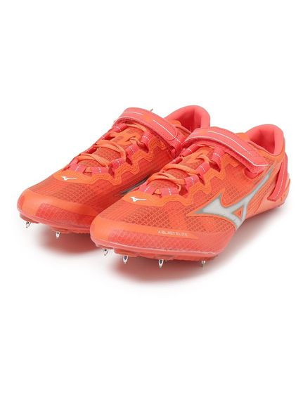 ミズノ (MIZUNO) エックスブラスト エリート 3 ランニング スパイク オレンジ×シルバー U1GA230211