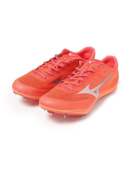 ミズノ (MIZUNO) エックス ストリーム MD ランニング スパイク オレンジ×シルバー U1GA231312