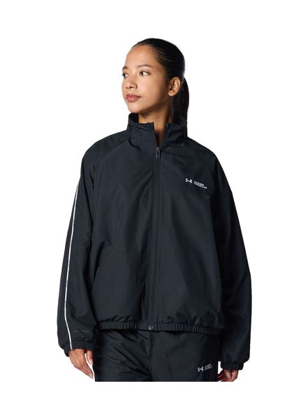 アンダーアーマー (UNDER ARMOUR) UA TRICOT LINER WOVEN HOODIE レディーススポーツウェア ウインドアップジャケット レディース Black / / 6007721 001