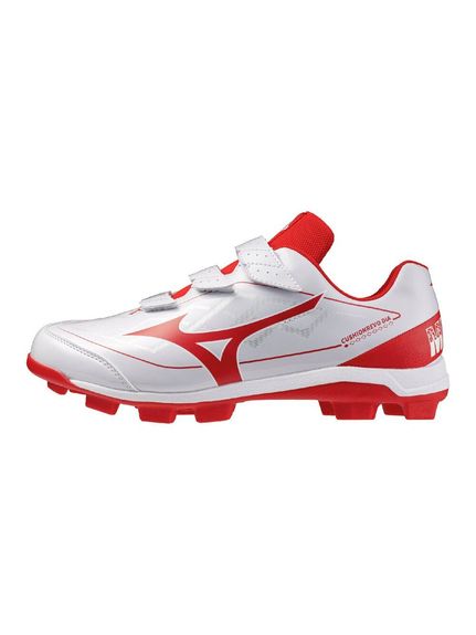 ミズノ (MIZUNO) クッションレボダイア BLT 野球 ポイントスパイク ホワイト×レッド 11GP252662