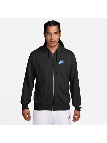 ナイキ (NIKE) AS M NK CLUB FT FZ JDI メンズスポーツウェア スウェットジップアップ メンズ BLACK/WHITE IF0726-010