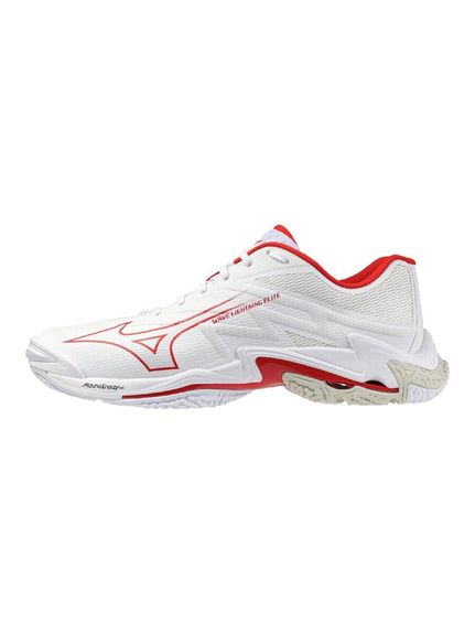 ミズノ (MIZUNO) ウエーブライトニング ELITE バレーボール シューズ ローカット レディース ホワイト×サックス×グリーン V1GA260054