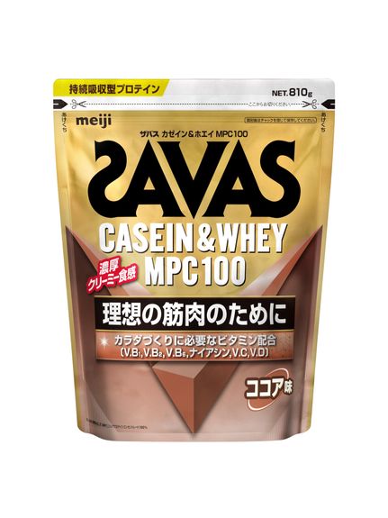 ザバス (SAVAS) SAVAS カゼイン アンド ホエイプロテイン ココア810G サプリメント プロテイン F 2635050