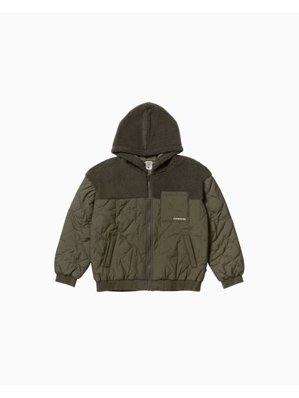 コンバース (CONVERSE) HYBRID CS QUILT HOODED JACKET LADIES レディーススポーツウェア ライトアウターウェア レディース GREIGE 42100140