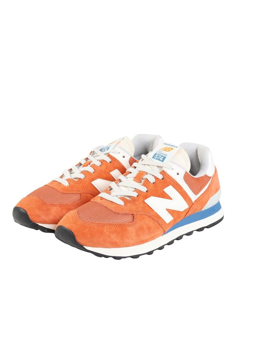 New Balance 574 グレー/オレンジ スニーカー New Balance グレー/オレンジ スニーカー 574 - メルカリ