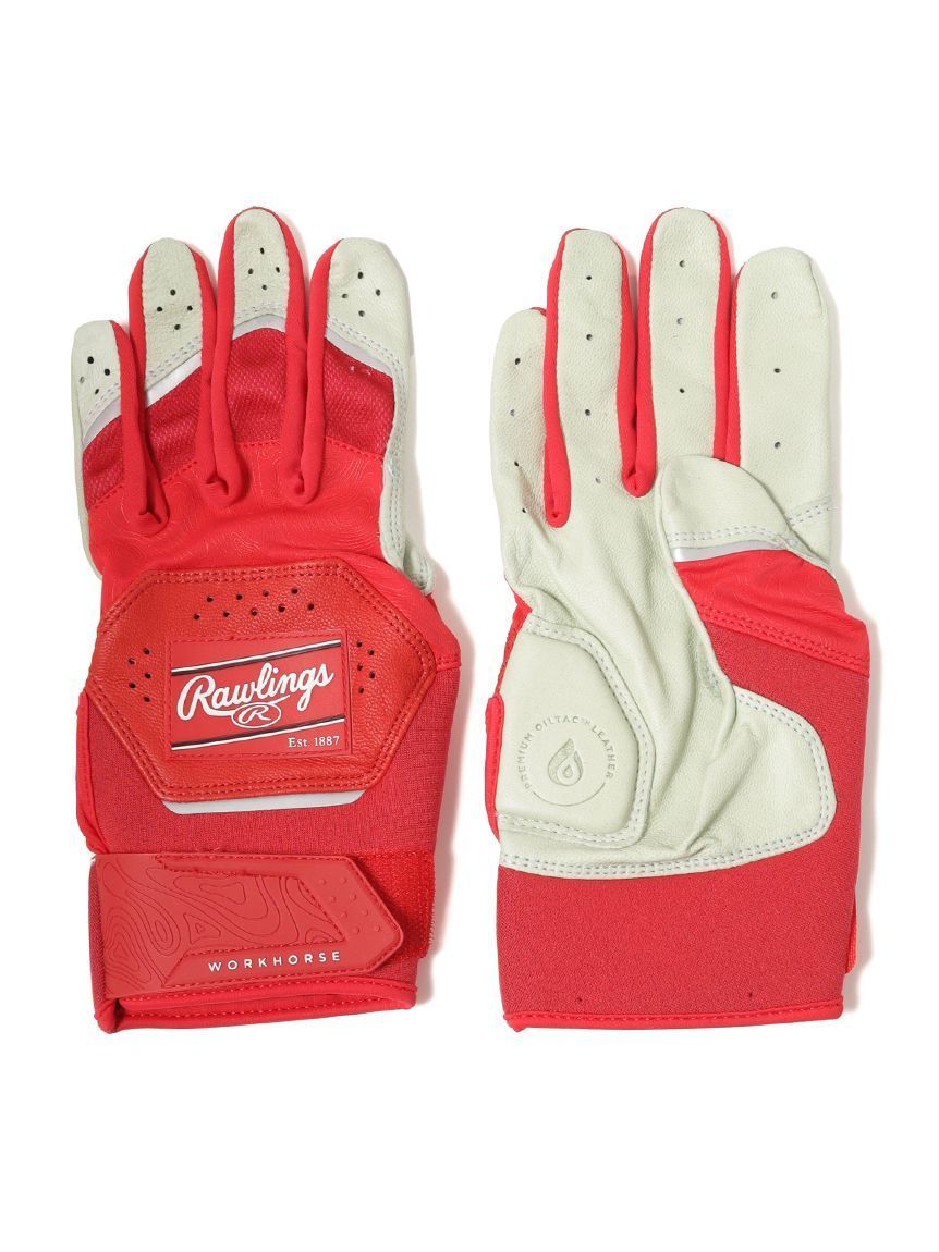 ローリングス (Rawlings) 両手用 Workhorse バッティンググローブ - レッド 野球 大人　両手用 M RD WH25BG-RD-USA M