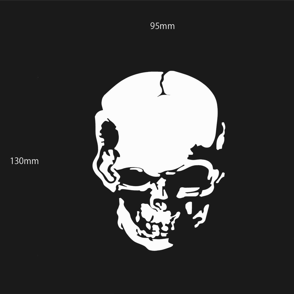 楽天市場 スカル ステッカー ドクロ 骸骨 カッティング インパクト大 給油口 車 Pc タブレット スーツケース アウトドア 用品ギターケース R Sr 002 ステッカーのrstore