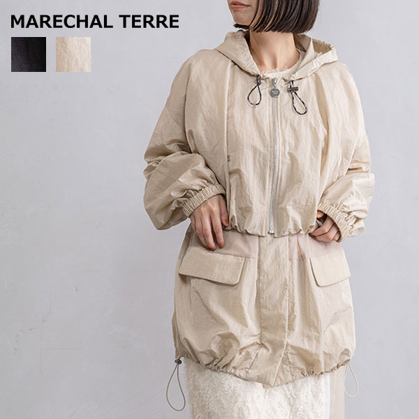 尖んがり10倍！【MARECHAL TERRE マルシャルテル】3wayフーディ×限りない ■貨物輸送無料■ 上衣 フーディ ナイロン限りない 仕掛ける 花の冠yd 3Way ライトアウター 2026 SPRING SUMMER 新作 ZMT261BZ001