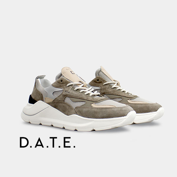 【D.A.T.E.(デイト)】FUGA MESH SAND　■送料無料■　レディース　シューズ　フラット　ダッドスニーカー　厚底スニーカー　定番　芸能人愛用　雑誌掲載　牛革　W391-FG-ME-SAJ　■最強翌日配送■