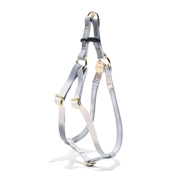 【FOUND MY ANIMAL ファウンドマイアニマル】GRAY OMBRE COTTON CAT & DOG HARNESS ? ADJUSTABLE, DURABLE & STYLISH ハーネス オンブレ / グレイ　■ネコポス送料無料■