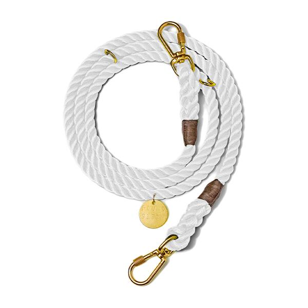 【FOUND MY ANIMAL ファウンドマイアニマル】WHITE ROPE DOG LEASH, ADJUSTABLE アジャスタブルリード /白いこと ■貨物輸送無料■