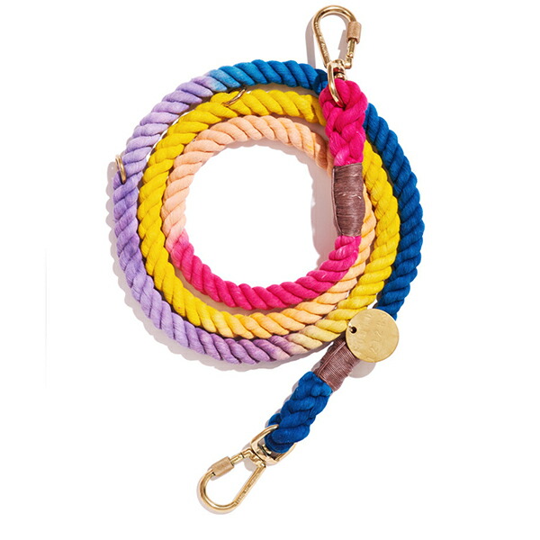 【FOUND MY ANIMAL ファウンドマイアニマル】LIGHT PRISMATIC COTTON ROPE DOG LEASH, ADJUSTABLE アジャスタブルリード /ライトプリズマティック ■貨物輸送無料■