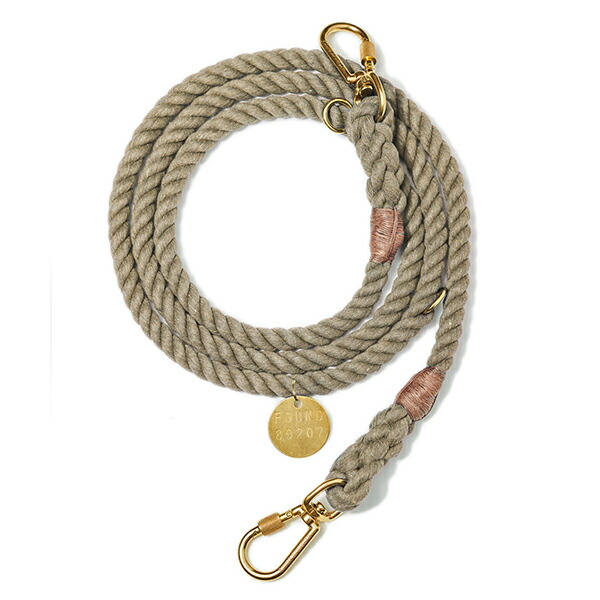 【FOUND MY ANIMAL ファウンドマイアニマル】DARK TAN ROPE DOG LEASH, ADJUSTABLE アジャスタブルリード/暗然たるタン ■貨物輸送無料■