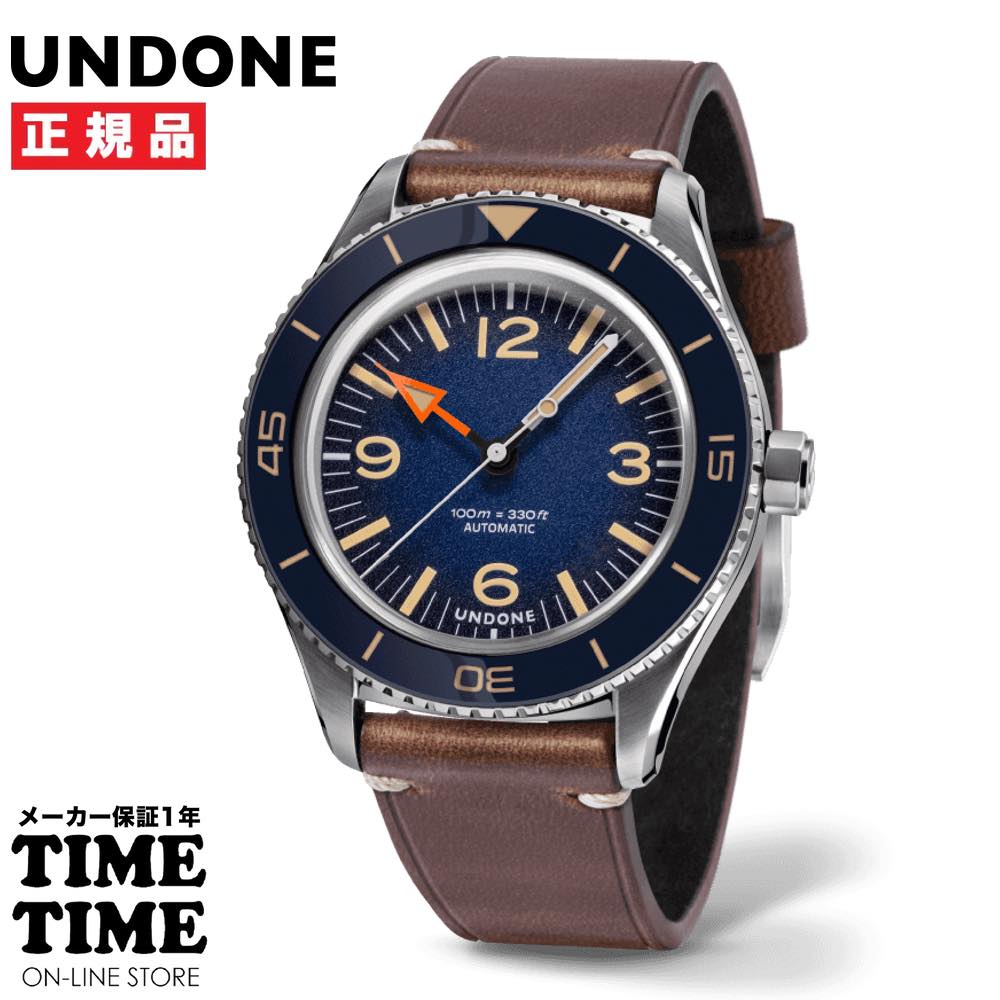 【26日26時まで!最大2,000円OFFクーポン!ポイント最大47.5倍】UNDONE アンダーン BASECAMP CLASSIC BLUE 機械式 自動巻 BCP-CLS-BLU 【安心のメーカー1年保証】|時計専門店タイムタイム
